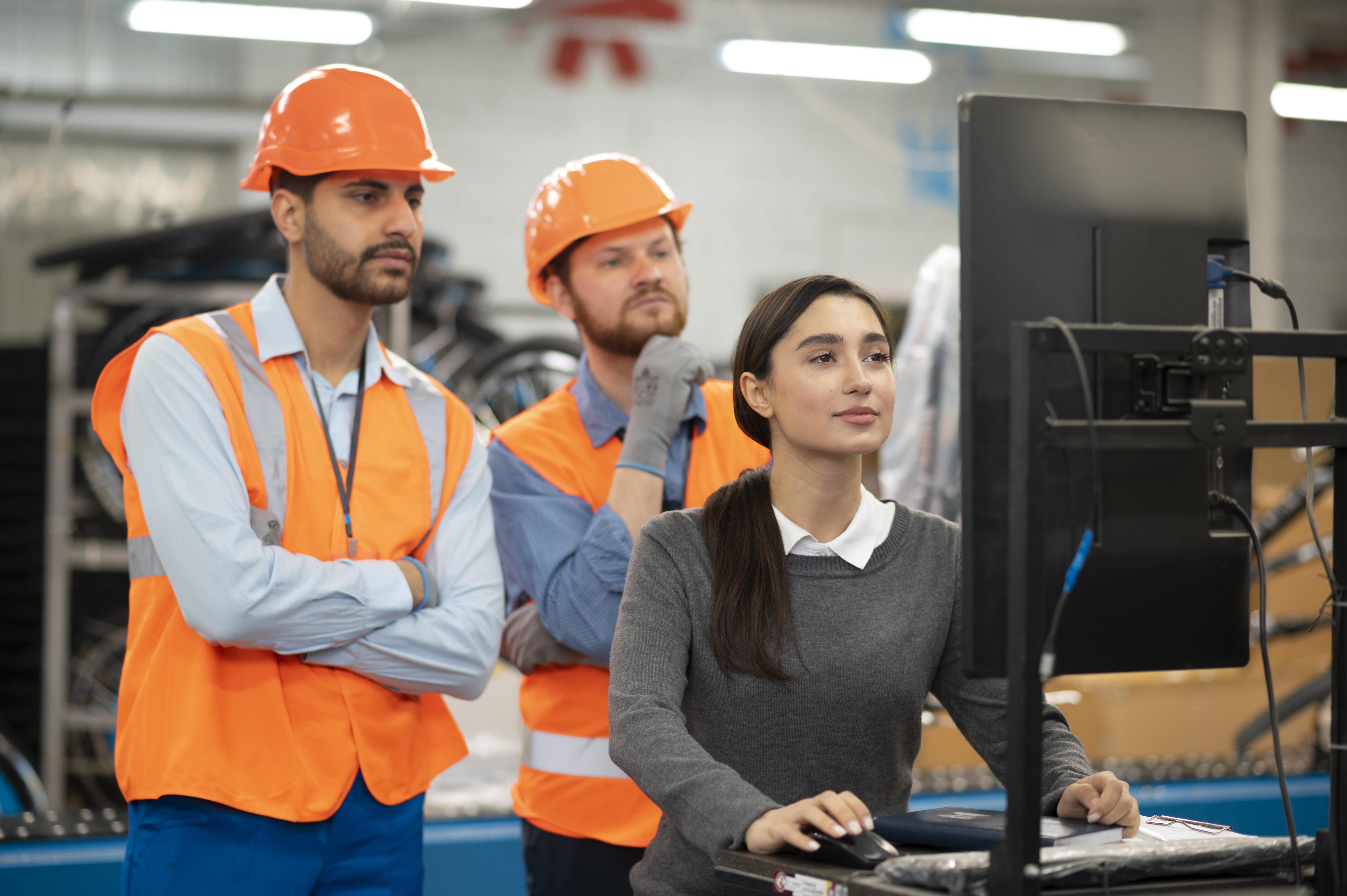 Workers with safety equipment representing Placement